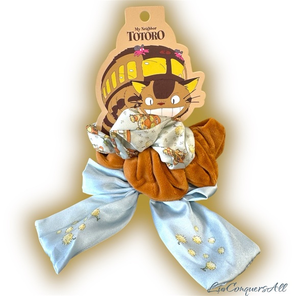 Studio Ghibli My Neighbor Totoro Catbus Floral Scrunchy Set - Picture 1 of 4